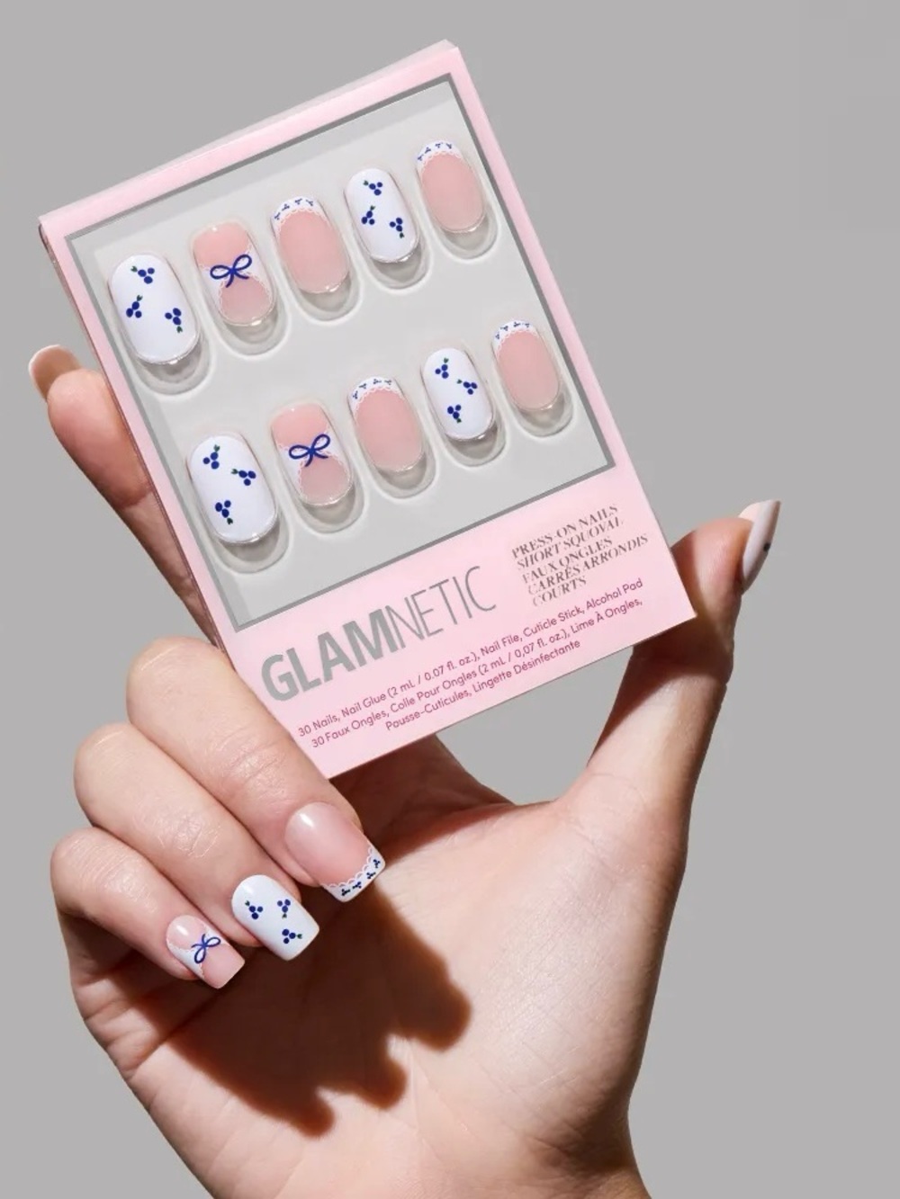 2 for $24 - Glamnetic Press-On Nails - Blue a Kiss